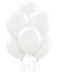 BB116 White Balloon Bouquet from Fabbrini's Flowers in Hoffman Estates, IL