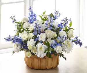 S245 Sapphire blue flower arrangement from Fabbrini's Flowers in Hoffman Estates, IL