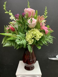 Mixed vase arrangement V140 from Fabbrini's Flowers in Hoffman Estates, IL