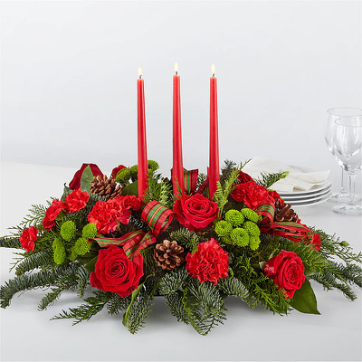 CH1071 Christmas Eucalyptus Centerpiece from Fabbrini's Flowers in Hoffman Estates, IL