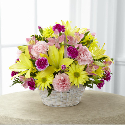 E114 Basket of Cheer from Fabbrini's Flowers in Hoffman Estates, IL