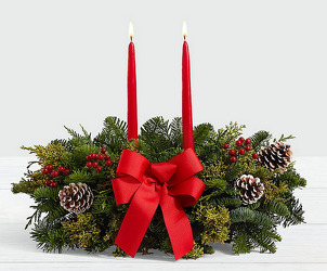 CH1070 Deck the Halls Centerpiece 2.0 from Fabbrini's Flowers in Hoffman Estates, IL