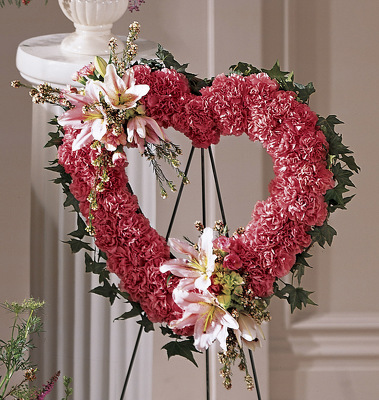 S169 Always Remember heart wreath from Fabbrini's Flowers in Hoffman Estates, IL
