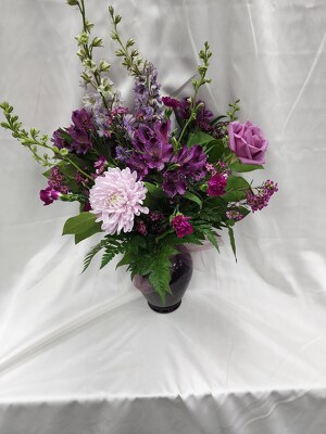 MOO2PUR MOM LOVES PURPLE from Fabbrini's Flowers in Hoffman Estates, IL
