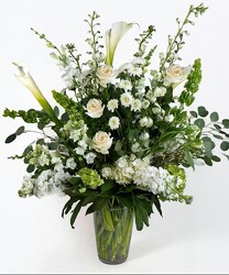 S10D WHITE VASE TRIBUTE from Fabbrini's Flowers in Hoffman Estates, IL