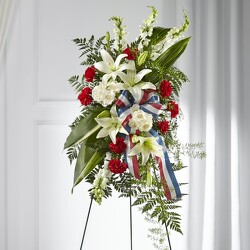 S114 Patriotic Easel from Fabbrini's Flowers in Hoffman Estates, IL