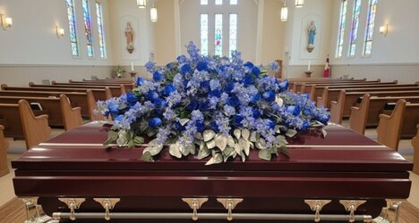 S13D ALL BLUE CASKET from Fabbrini's Flowers in Hoffman Estates, IL