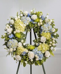 S16C CALMING TRIBUTE WREATH from Fabbrini's Flowers in Hoffman Estates, IL