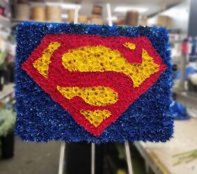 S216 Superman Easel from Fabbrini's Flowers in Hoffman Estates, IL