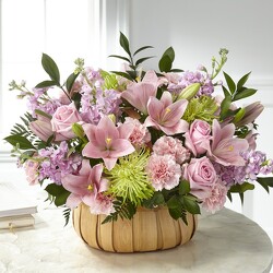 S229 Basket of Pink from Fabbrini's Flowers in Hoffman Estates, IL