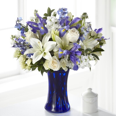 S244 Vase of Blue from Fabbrini's Flowers in Hoffman Estates, IL