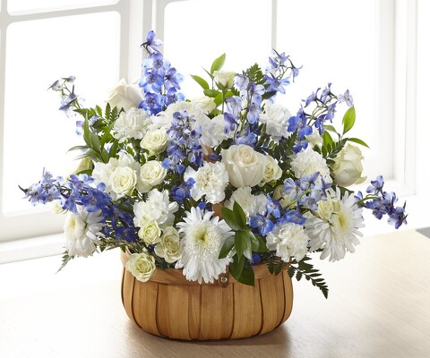 S245 Sapphire blue flower arrangement from Fabbrini's Flowers in Hoffman Estates, IL