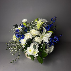 S246 Basket of Blue from Fabbrini's Flowers in Hoffman Estates, IL