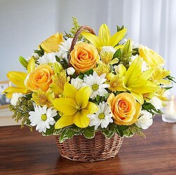 S28C YELLOW BASKET from Fabbrini's Flowers in Hoffman Estates, IL