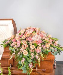 S48F PASTEL CASKET SPRAY from Fabbrini's Flowers in Hoffman Estates, IL
