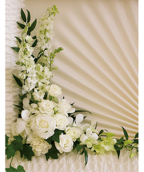 S4A WHITE CASKET LID from Fabbrini's Flowers in Hoffman Estates, IL