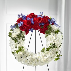 S139 The Patriot Wreath from Fabbrini's Flowers in Hoffman Estates, IL