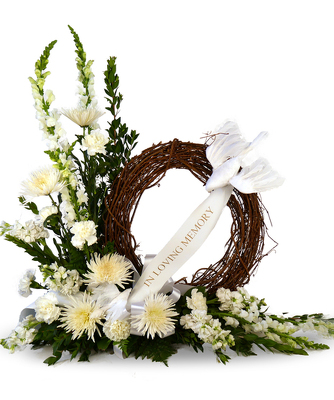 S5B URN WREATH from Fabbrini's Flowers in Hoffman Estates, IL