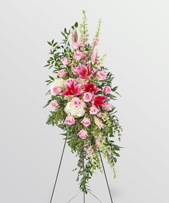 PINK EASEL MEMORIAL from Fabbrini's Flowers in Hoffman Estates, IL
