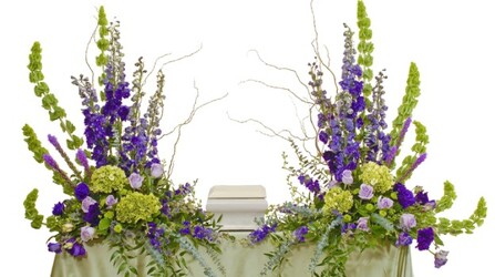 S71E PURPLE URN ARRANGEMENT from Fabbrini's Flowers in Hoffman Estates, IL