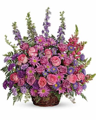 S73B PURPLE BASKET from Fabbrini's Flowers in Hoffman Estates, IL