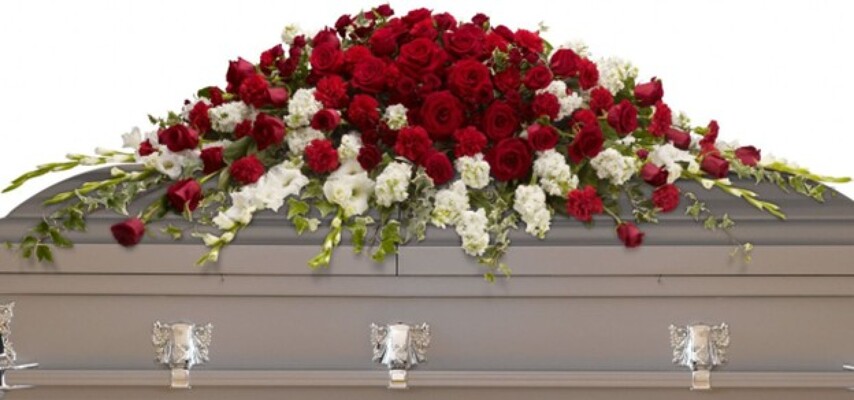Garden of Grandeur Casket Spray from Fabbrini's Flowers in Hoffman Estates, IL