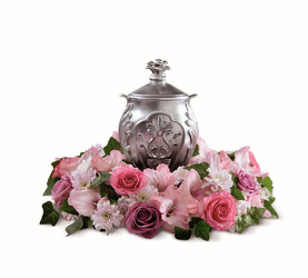 S186 Peacefully Pastel Urn Arrangement from Fabbrini's Flowers in Hoffman Estates, IL