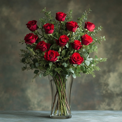 R801 Classy in Red Roses from Fabbrini's Flowers in Hoffman Estates, IL