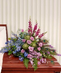 S70D PEACOCK CASKET from Fabbrini's Flowers in Hoffman Estates, IL